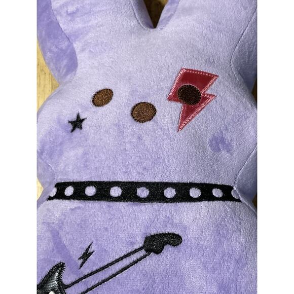 PEEPS Punk Rock EASTER BUNNY Rabbit 15" PURPLE Emo Rabbit Plush Embroidered - Picture 4 of 8